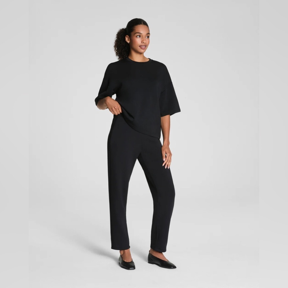 SPANX AirEssentials Slim Straight Pant, Very Black, Size Large - Picture 2 of 10